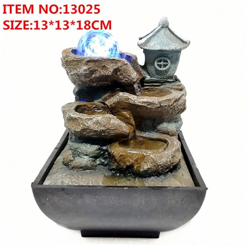 Комнатный фонтан из смолы в шахматном порядке счастливый фэн-шуй водяные падения