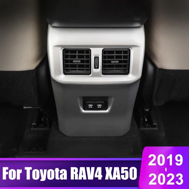Cubierta de marco de salida de aire acondicionado para coche, accesorios de embellecedor para Toyota RAV4 2019 2020 2021 2022 RAV 4 XA50