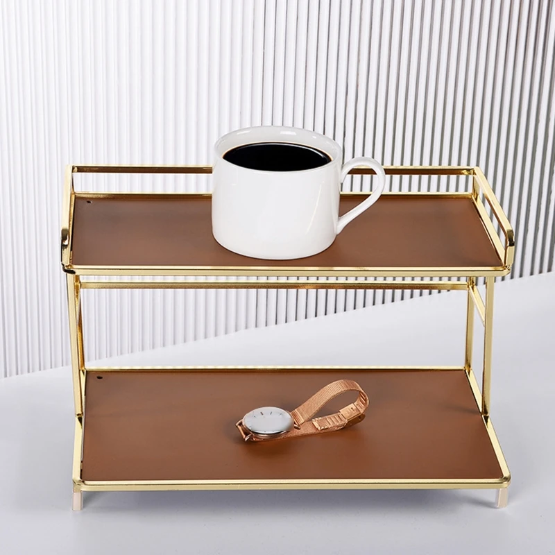 

2-уровневый держатель для хранения, стойка-органайзер для дома, спальни, общежития, косметика Y5GB