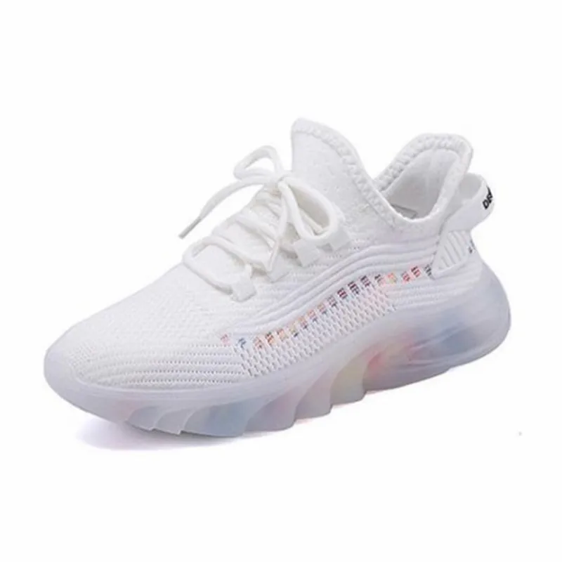 

Women's flying woven shoes 2022 casual women's shoes mesh breathable sports shoes women's jelly bottom coconut shoes student run