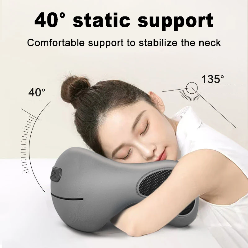 

2 In 1 Memory Foam Neck Pillow Slow Rebound Travel Pillow Student Office Nap Pillow Trip Airplane Headrest Massage Neck Pillows