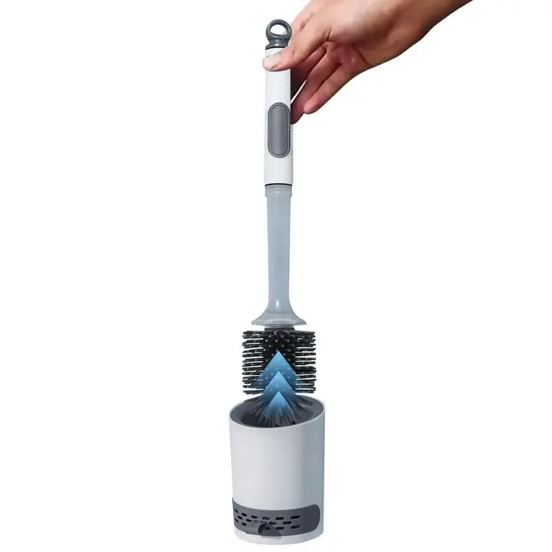 

Liquid Dispenser Toilet Brush Silicone Toilet Brush With Soap Dispenser HouseholdWall Mount Toilet Brush Cleaning Kit No-Slip