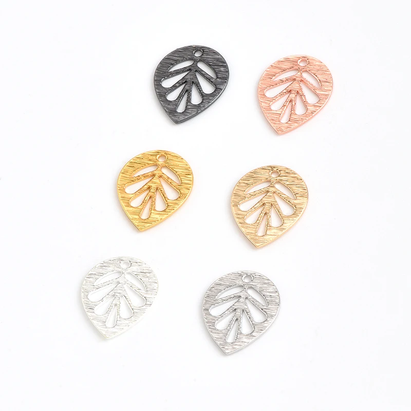 

13,7 мм латунные матовые каплевидные полые листья леса с одним отверстием для изготовления женских сережек Ожерелья Подвески компоненты