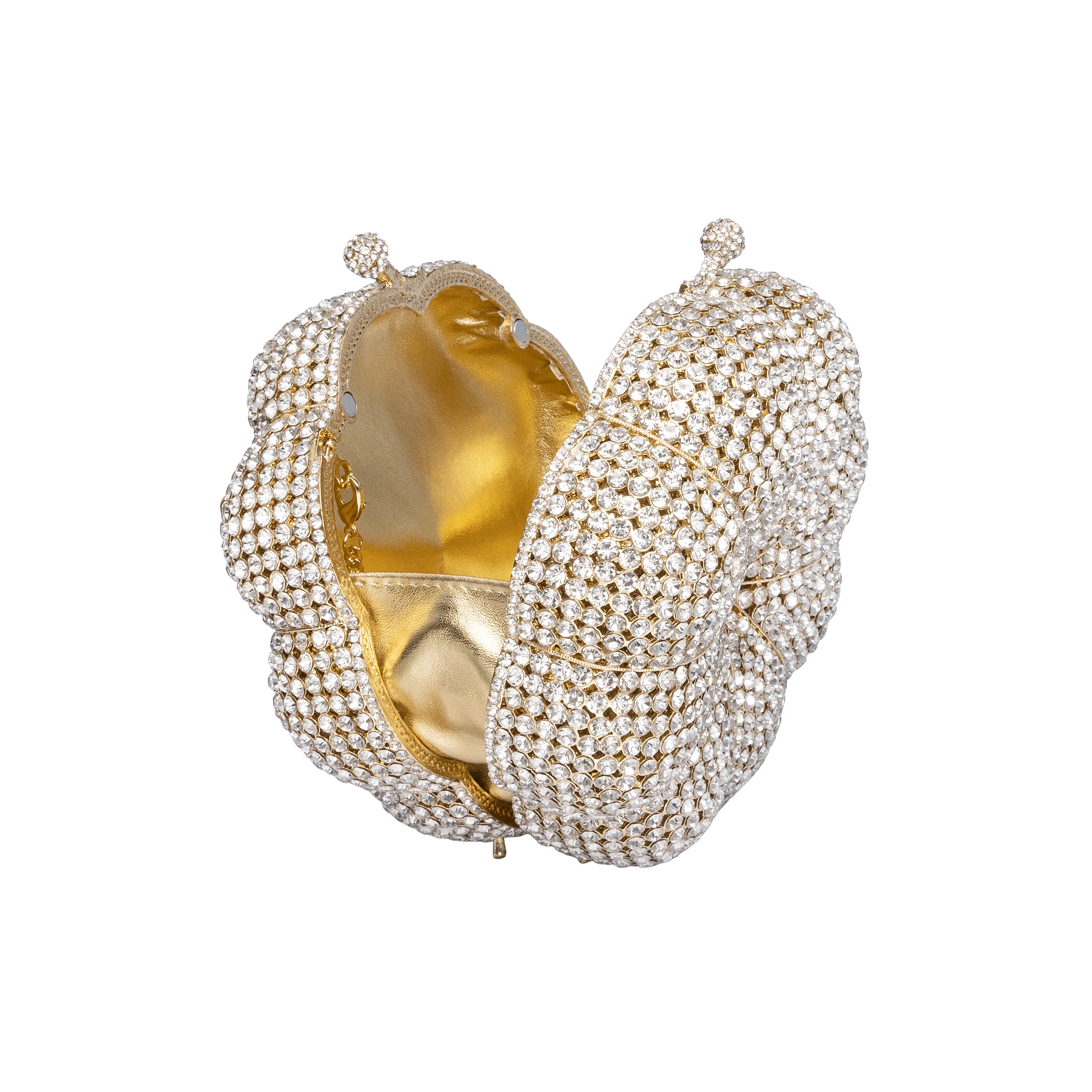 Роскошные вечерние мини-сумки с кристаллами в форме тыквы стразы клатчи для