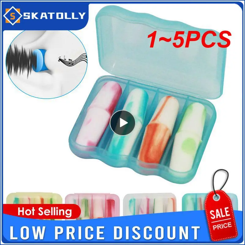 

1~5PCS Soft Earplug Sleep Noise Prevention Mute Earplugs Study Sleeping Sound Insulation Snore Noise Reduction Improve Sleep