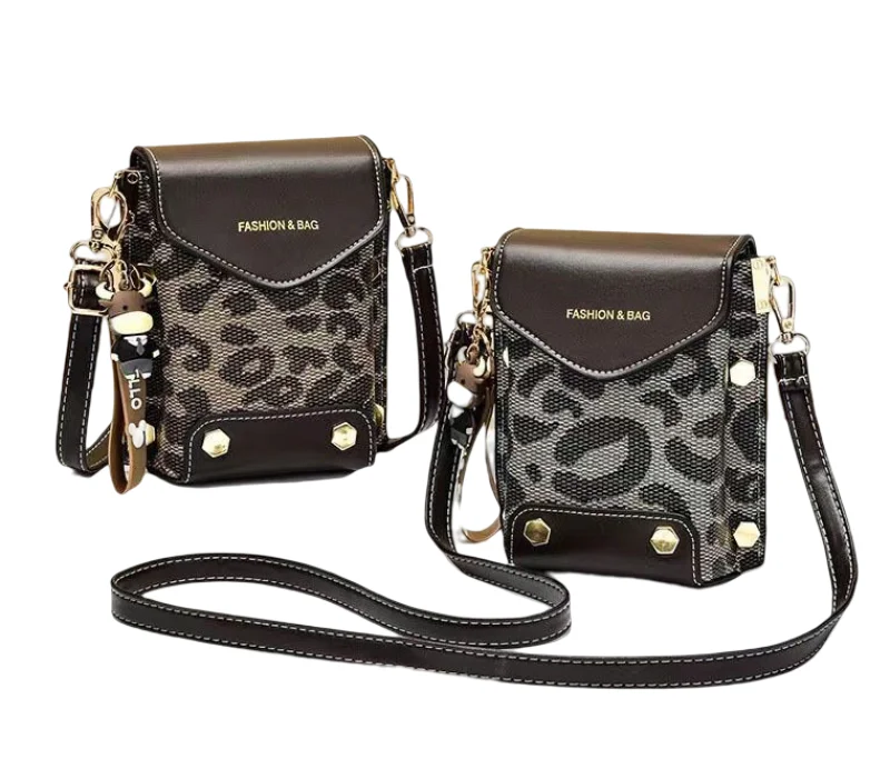 

Leopard Print Small Bag Women's Winter New Shoulder Messenger Bag Trendy Fashion Designer Mini Mobile Phone Bag Dropshipping