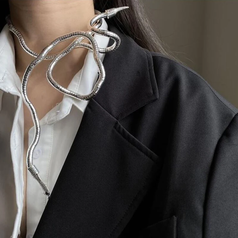 Винтажное многослойное ожерелье из металлического сплава AENSOA в стиле панк с