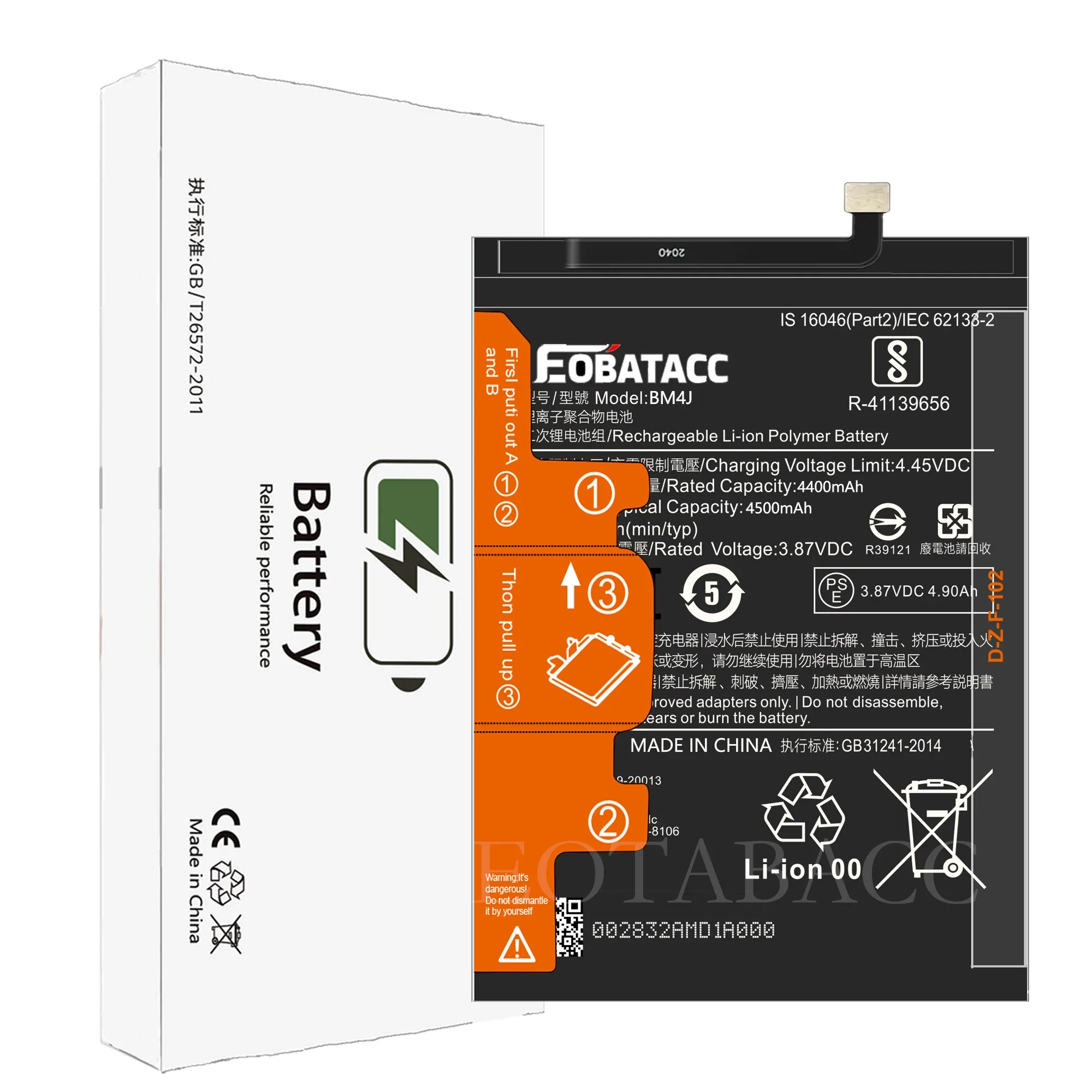EOTABACC Высокое качество 100% оригинальный аккумулятор BM4J для Xiaomi Redmi Note 8 Pro/Redmi Pro
