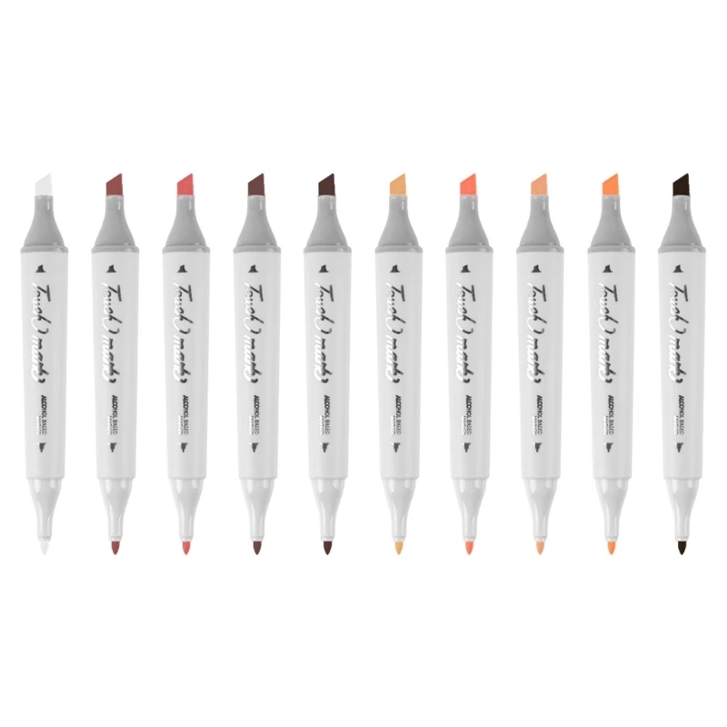 

DXAB Skin Tone Colors Dual-Tip Markers-Pen,Fine and Broad Chisel,Sketch Art Marker,Permanent for Coloring, Drawing