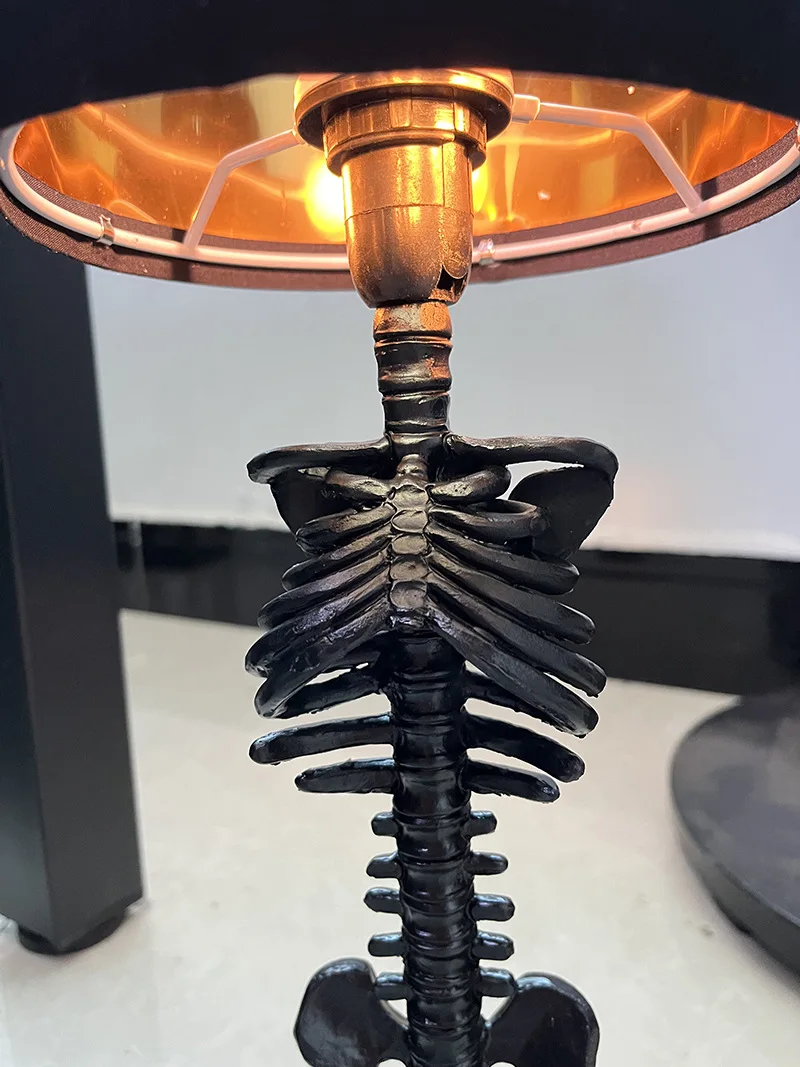 Искусственный Скелет 3d Статуя Настольная Лампа Для Спальни Хэллоуин Украшения