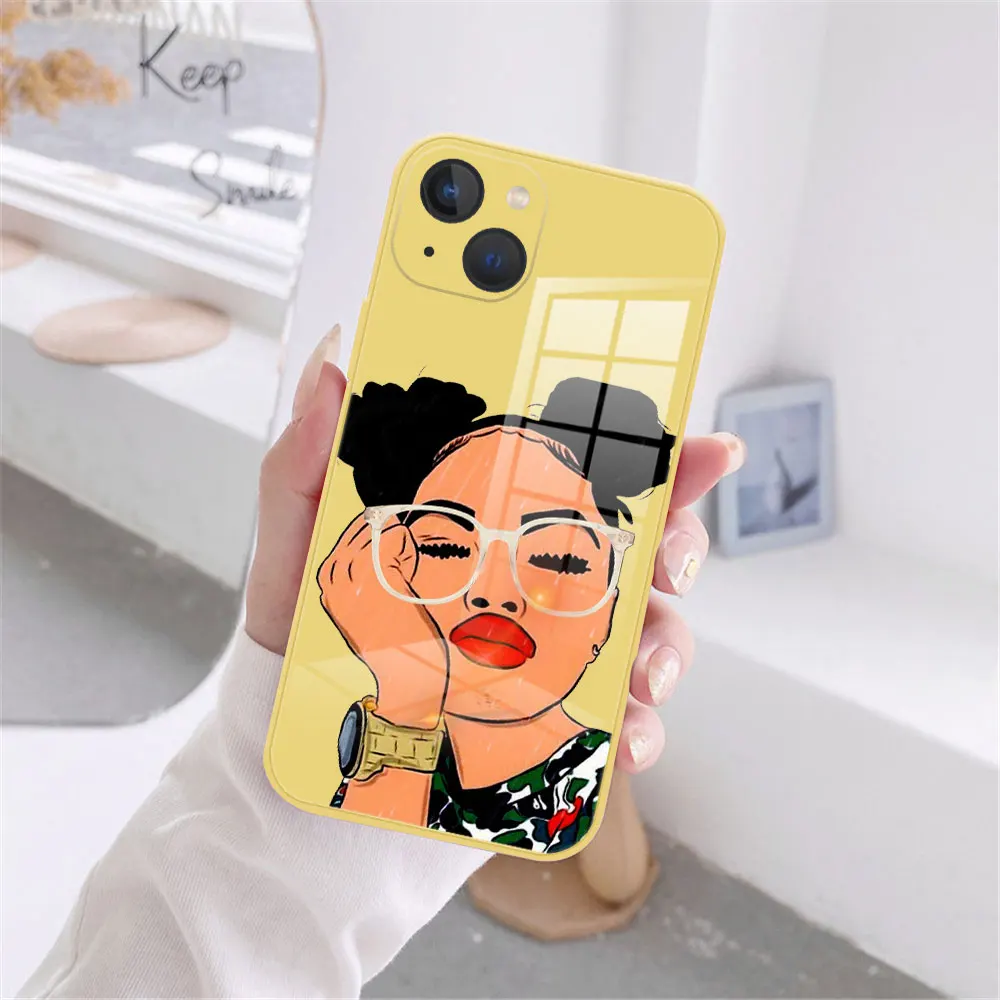 Чехол с защитой от падения из закаленного стекла для IPhone 14 13 12 11 Pro Max 13 Mini