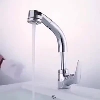 pull out lift basin faucet rotatable hot and cold water faucet toilet bathroom cabinet faucet brass mixer tap