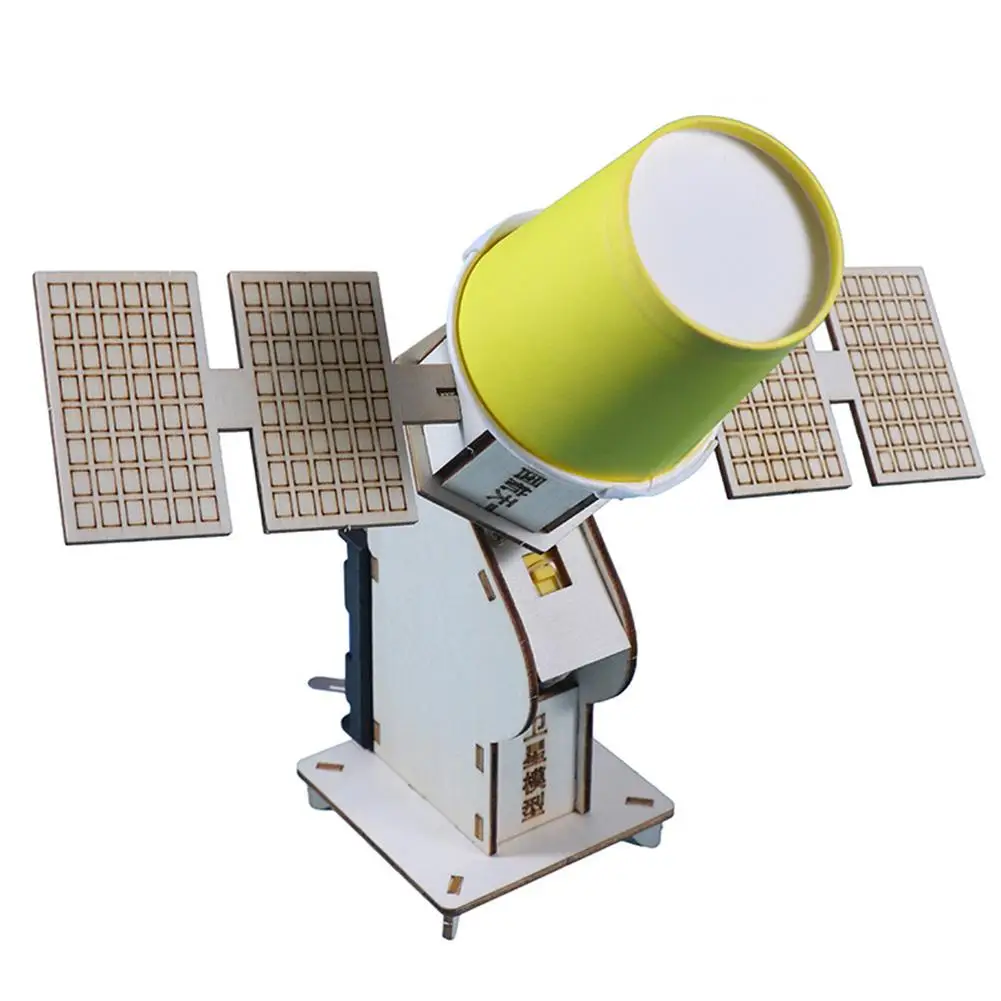 

Wooden Electric Aerospace Artificial Satellite Model Science Technology Teaching Aids Educational Kits For Primary Students