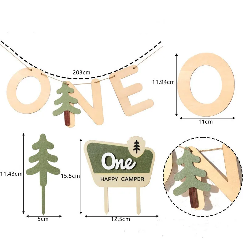 Набор для первого ребенка динозавр день рождения деревянная гирлянда дерево