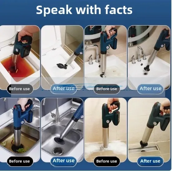 Канализационная дноуглубительная заслонка Туалетный плунжер Воздушный