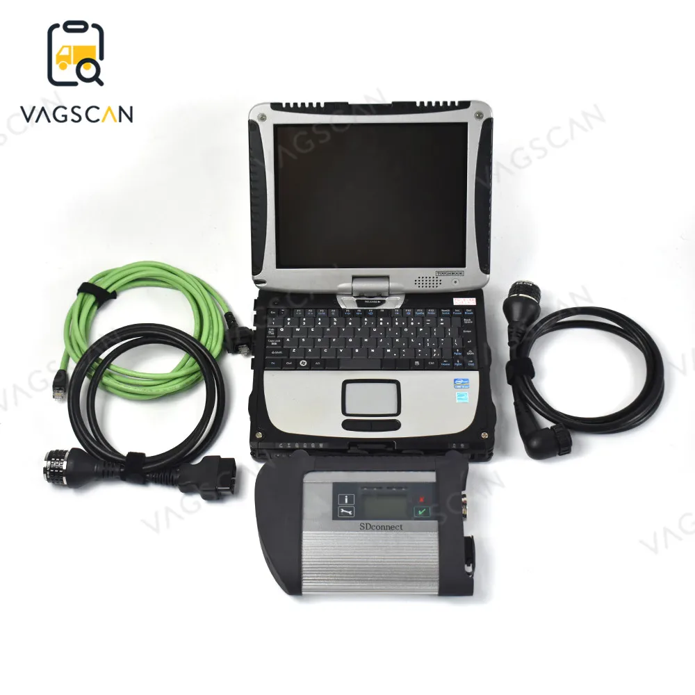 

Car Truck Star Diagnosis Laptop CF 19 For MB Star C4 Multiplexer SD Connect C4 Ready to work