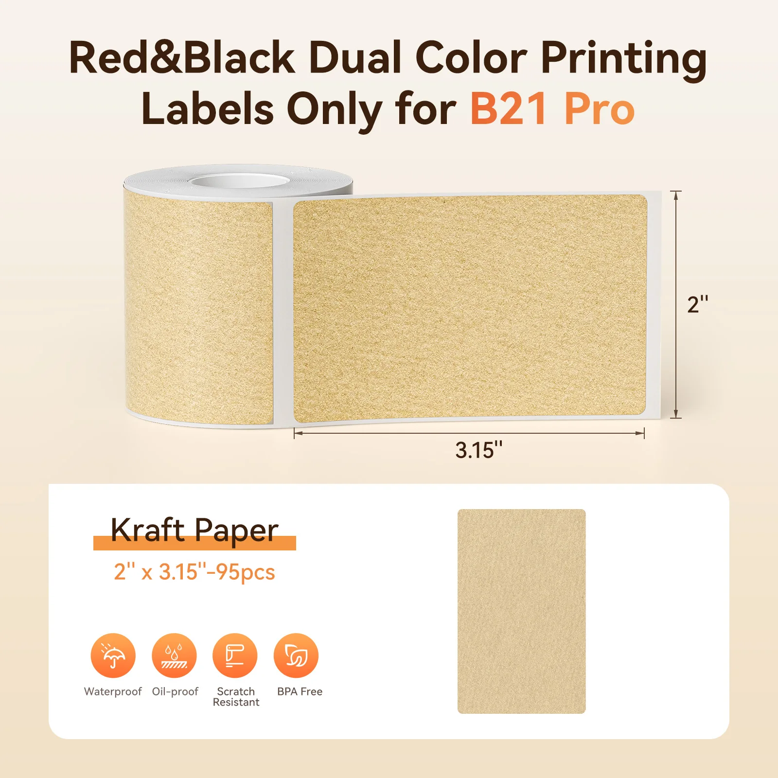 Двухцветные термоэтикетки для Niimbot B21 Pro