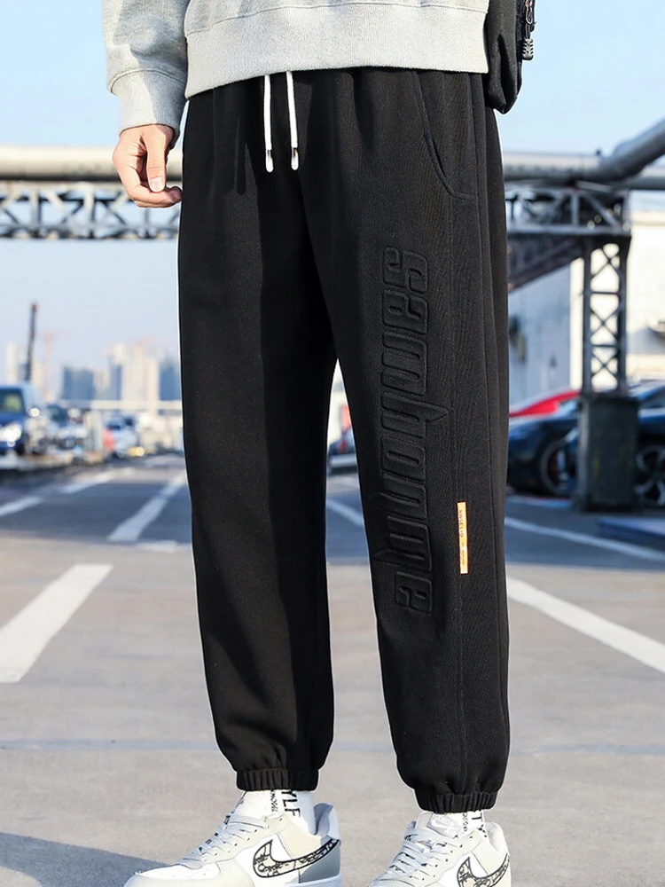 

Весна-Осень 2023, мужские спортивные брюки, мешковатые джоггеры, модная уличная одежда в стиле хип-хоп с надписью, свободные хлопковые повседневные брюки-султанки