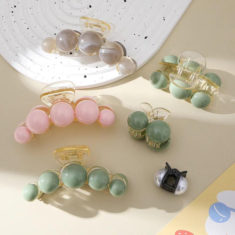 

Sweet Acrylic Hair Claws Clamps Crab Hair Clips Girls Hair Accessories Bezel Hairpins Korean Candy Colors Lady Women Hairpins