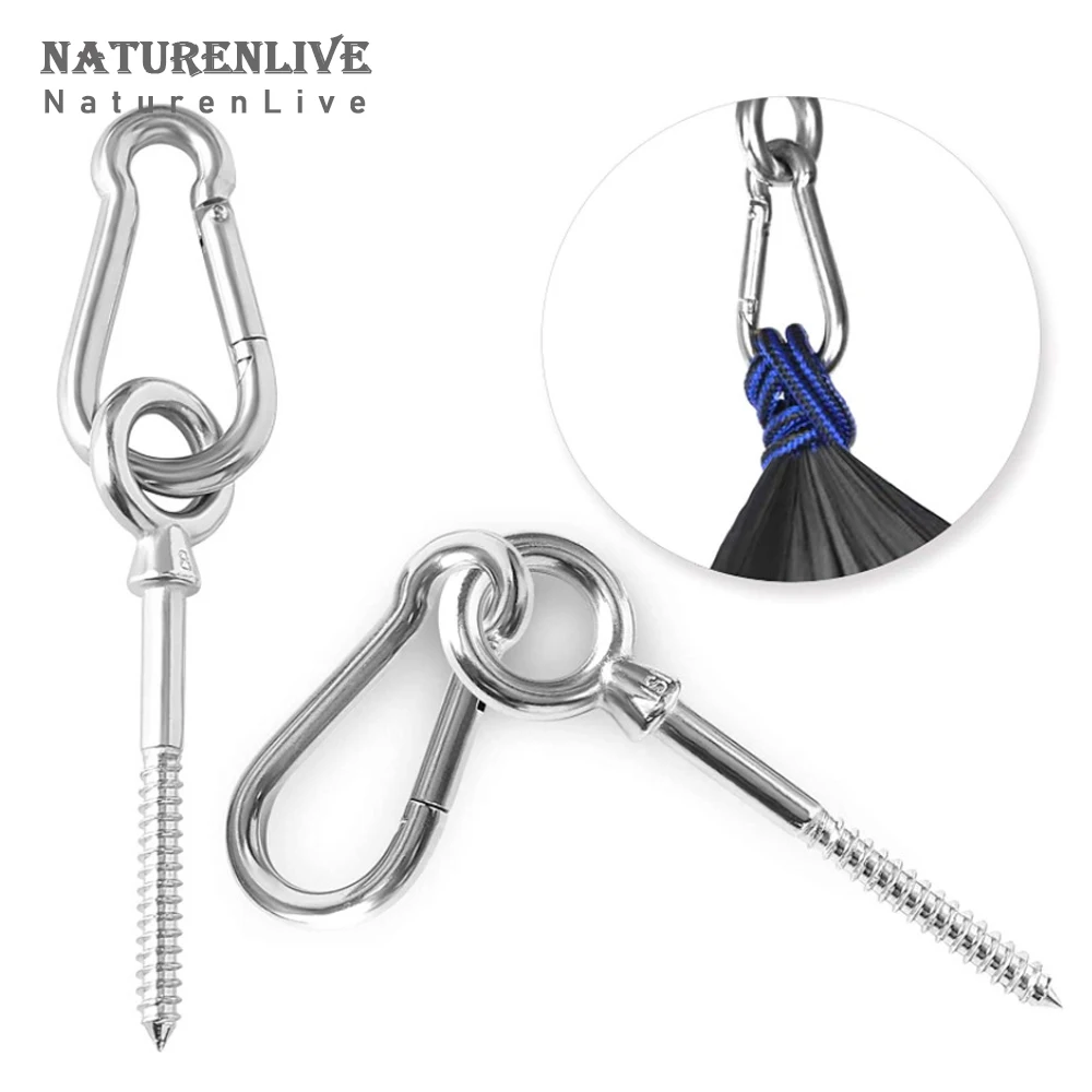 

Подвесной гамак m8x80 мм из нержавеющей стали 316, крючки с зажим-карабин для йоги, гамак, качели, стул для дома и улицы