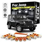 Автомобильные аксессуары TPKE, Белый светодиодный комплект для внутреннего освещения для Jeep Wrangler YJ TJ JK 1987-2017 2018 Canbus, карта багажника, номерной знак, лампа