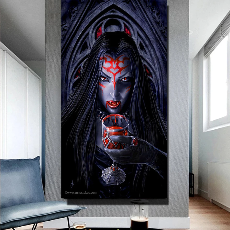 

Vampire Tarot Gothic Diamond Art Diamond Mosaic 5d Diy diamond paintings new arrivals Gothic Woman Picture of rhinestones Home