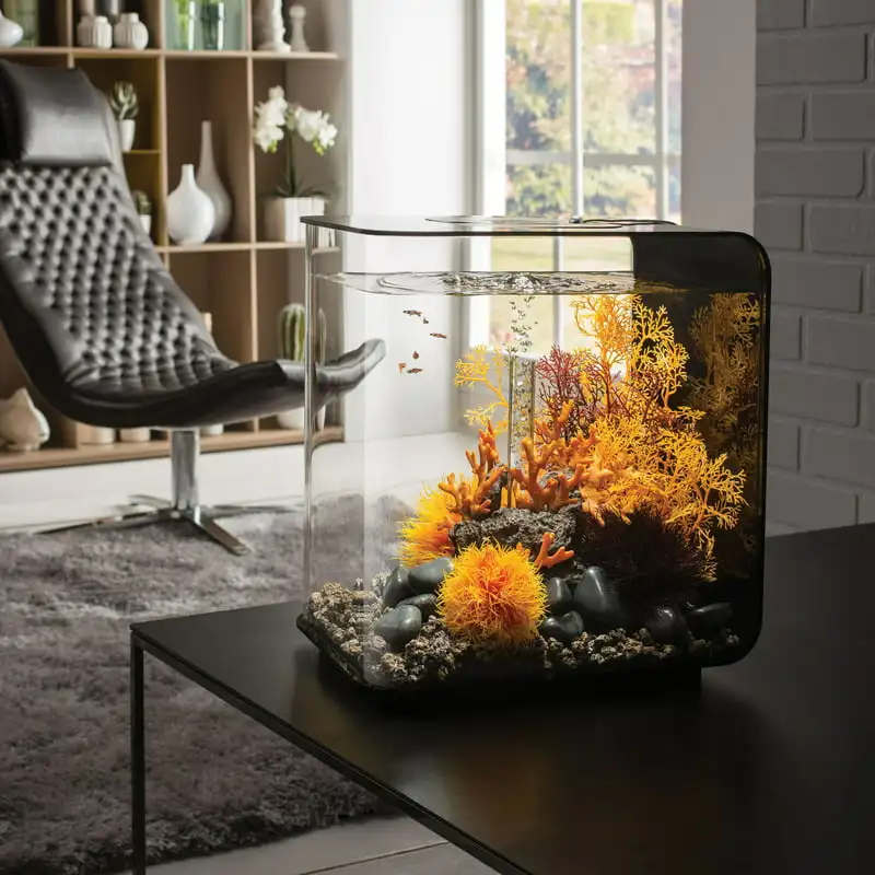 

Lava Rock with Fire Coral Aquarium Ornament