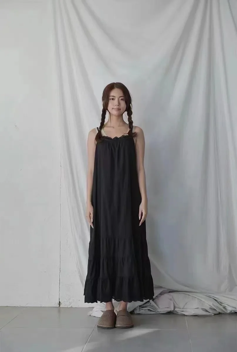 Новинка Осень 2024 женское стильное японское платье-чехол из хлопка и льна нишевое