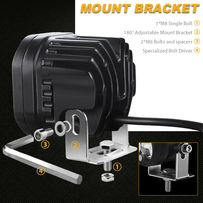 Водонепроницаемые светодиодные противотуманные фары двухцветные фонари для