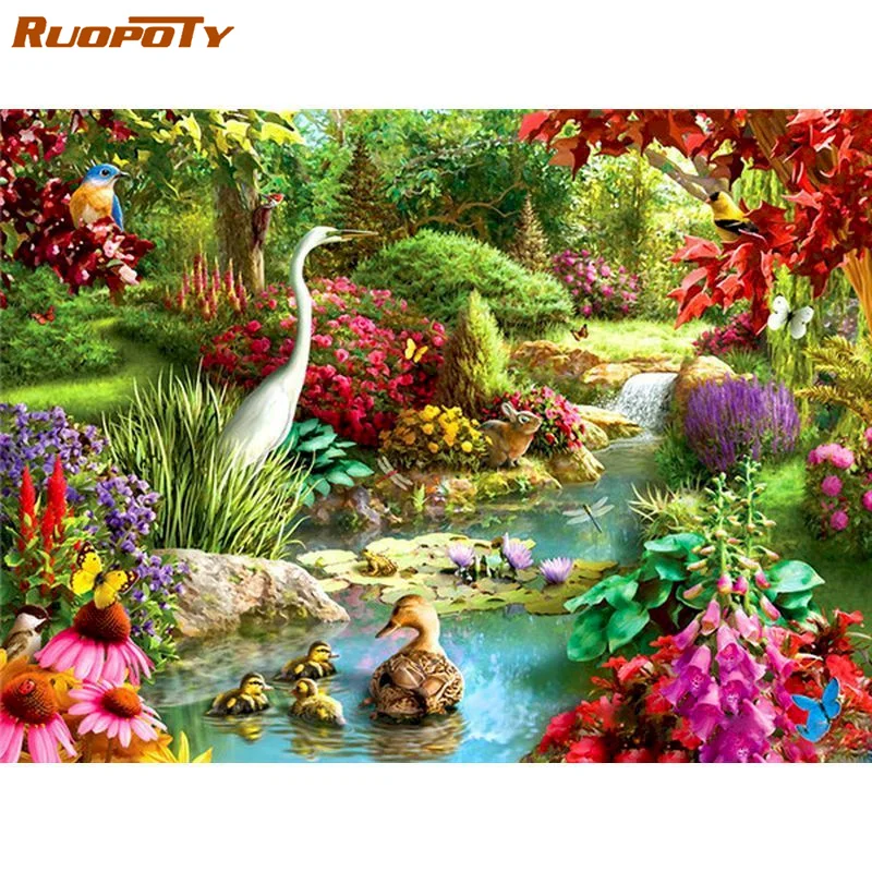 

Набор для рисования по номерам RUOPOTY, с рамкой