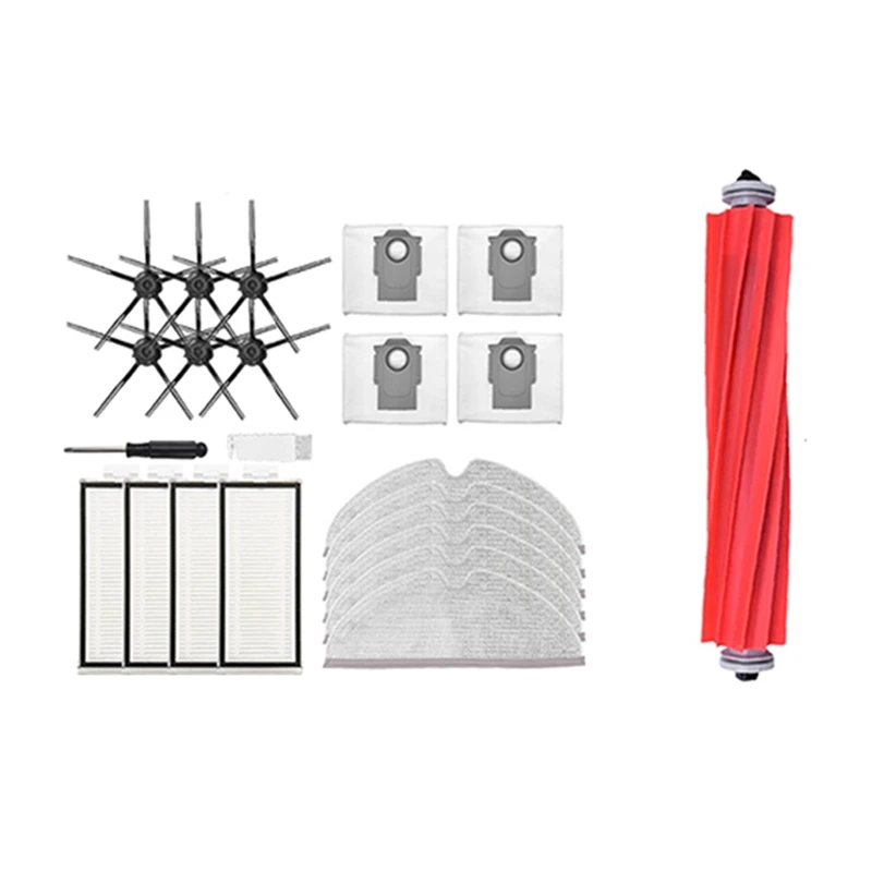 

For Roborock Q7 Max Dust Bag Filter Parts Xiaomi Q7 Max+/ T8 Main Side Brush Mop Cloth Robot Vacuum Cleaner Accessories