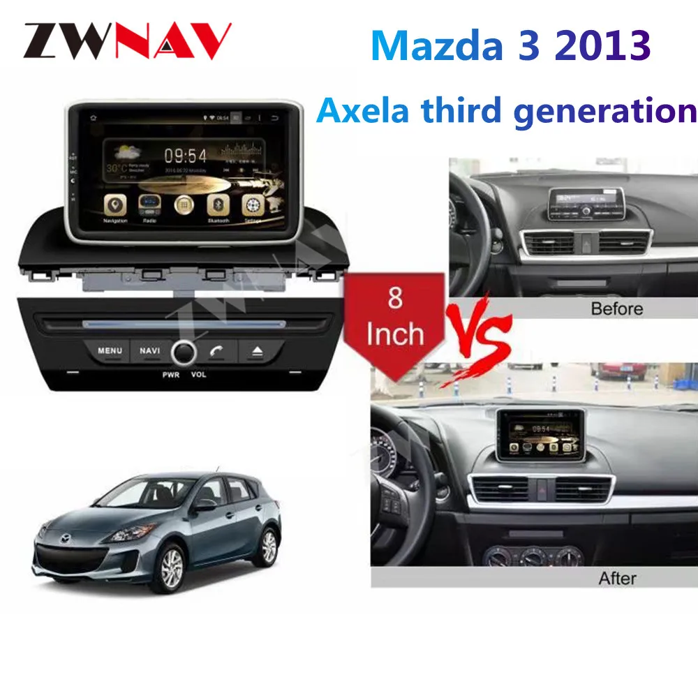 

8” 2 Din Audio Car Radio Multimedia DVD Players Android 10.0 For Mazda 3 2013 Axela Third Generation Stereo GPS Navig Head Unit