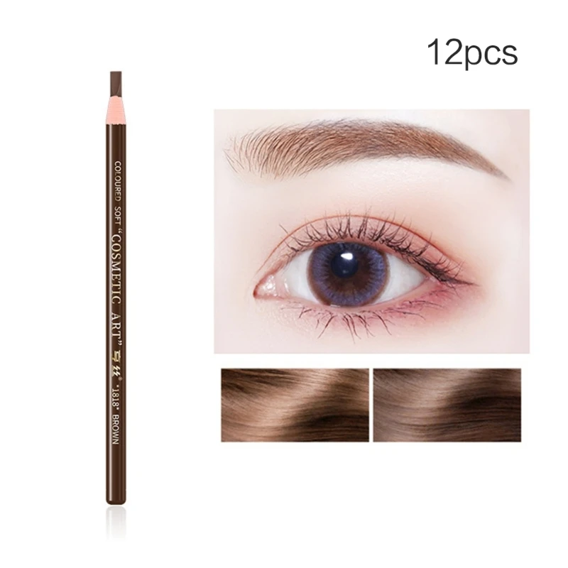 

Карандаш для бровей Q1QD, водостойкий, устойчивый к поту, прочный, легко красить, 12 шт./комплект