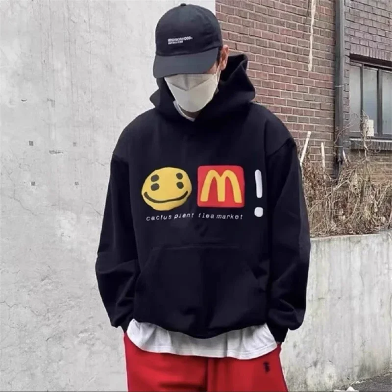 

2023fw кактус растение блошиный рынок Канье Уэст толстовка с пышным принтом CPFM XYZ пальто с капюшоном пуловер