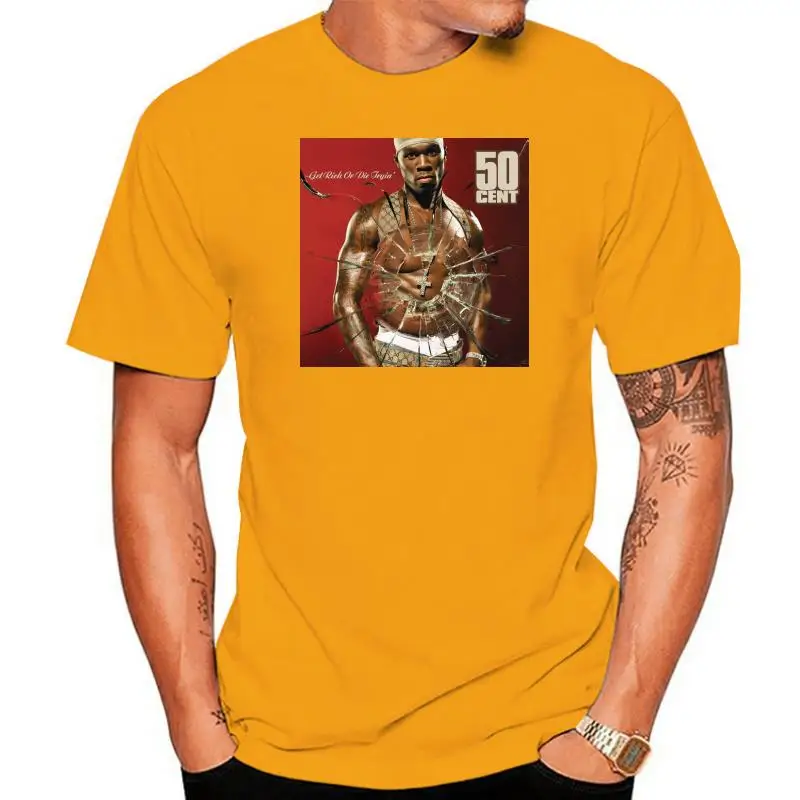 

50 Cent Get Rich Or Die Tryin T Shirt Hip Hop Tee Rap Music G Unit Power T-Shirt Adults Casual Tee Shirt