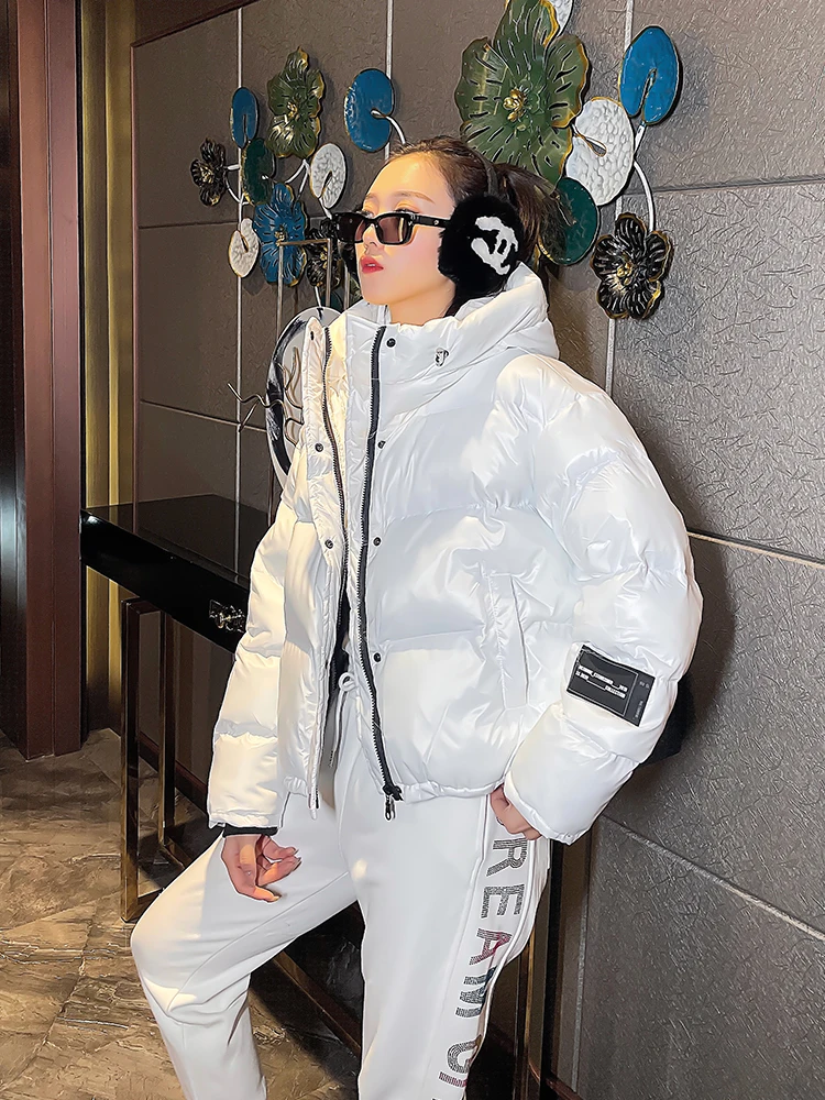 2022 Women Oversized Jacket Winter Thick Hooded Cotton Padded Coats Female Korean Puffer Parkas Ladies Oversize Outwear