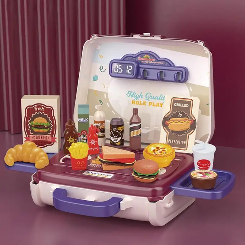 

Kids Pretend Kitchen Playset Cooking Stove Pretend Play Kitchen Set Simulation Cooking Kitchen Model Kids Learning Utensils