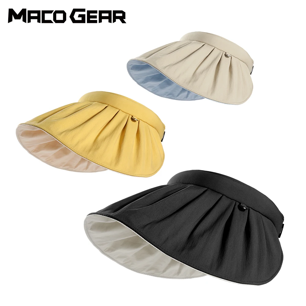 Summer Running Caps Sunshade Empty Top Badeball Cap Sun Protection Sports Cycling Beach Hiking Tennis Bonnet Hat Headwear Women