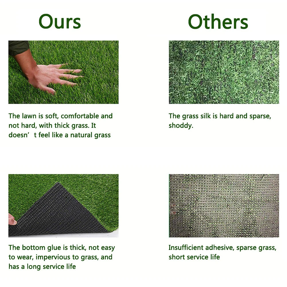 

Artificial Grass Fake Moss Green Carpet Plastic 1/2M Landscape Lawn Mat Turf For Home Garden Cafe Decoration Accessories