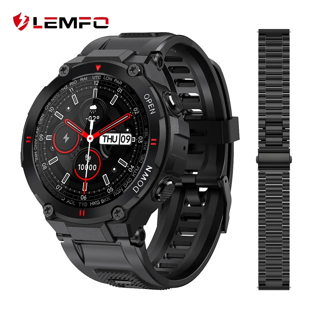 Смарт-часы LEMFO мужские водостойкие IP68 2022 дюйма Bluetooth |
