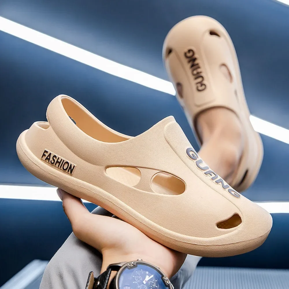 Мягкие однотонные тапочки на толстой подошве шлепанцы из ПВХ с защитой от запаха