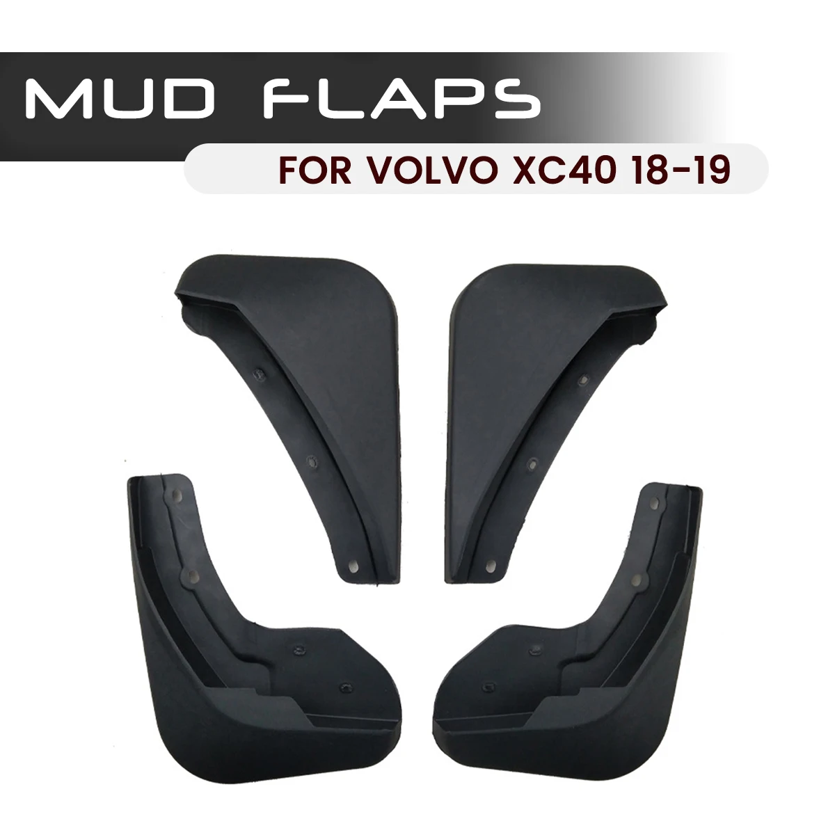 

Car Front Rear Car Mudguards Fender Flares Mud Guard Flap Anti Splash Mudflaps Soft Good Tenacity For VOLVO XC40 2018-2019