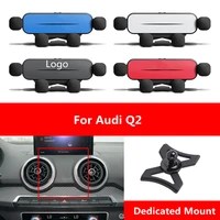 car mobile phone holder for audi q2 2018 2020 air vent outlet clip mounts stand gps gravity navigation bracket car accessories
