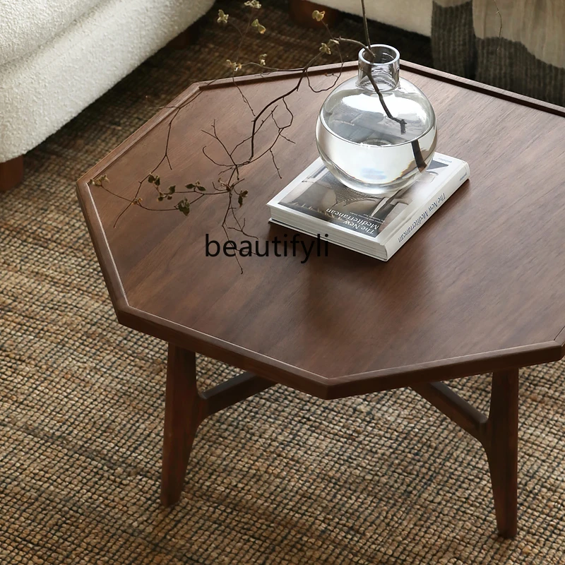 Скандинавский средневековый журнальный столик из массива дерева Nordic Morenburg North