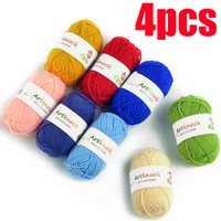 4pcs cotton blended organic yarn knit crochet yarn for knitting sweater socks cheap yarn crochet