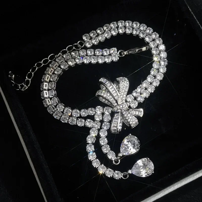 Высокое качество роскошный MDLFES Moissan Diamond Style вечернее платье браслет с кисточками