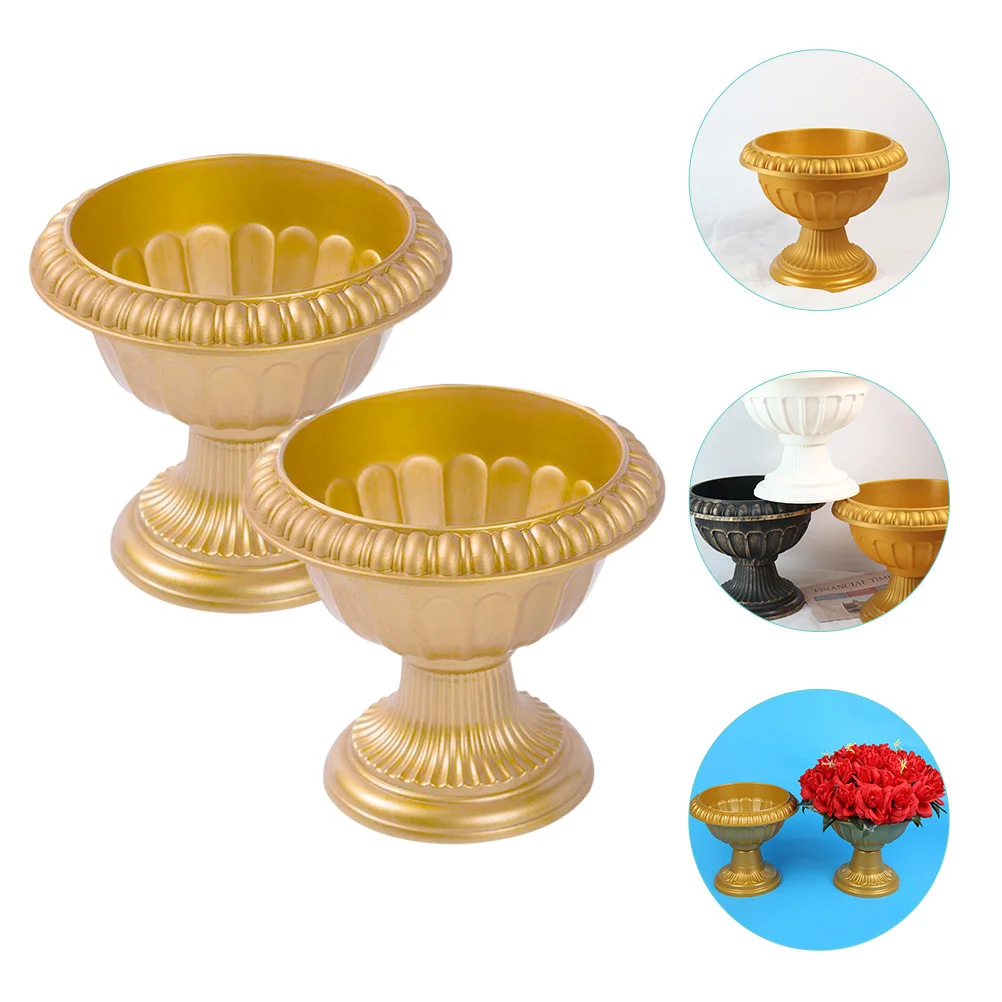 

Flower Pot Planter Vase Urn Wedding Pillar Roman Cute Column Decor Home Trumpet Pots Pedestals Road Container Guiding Garden