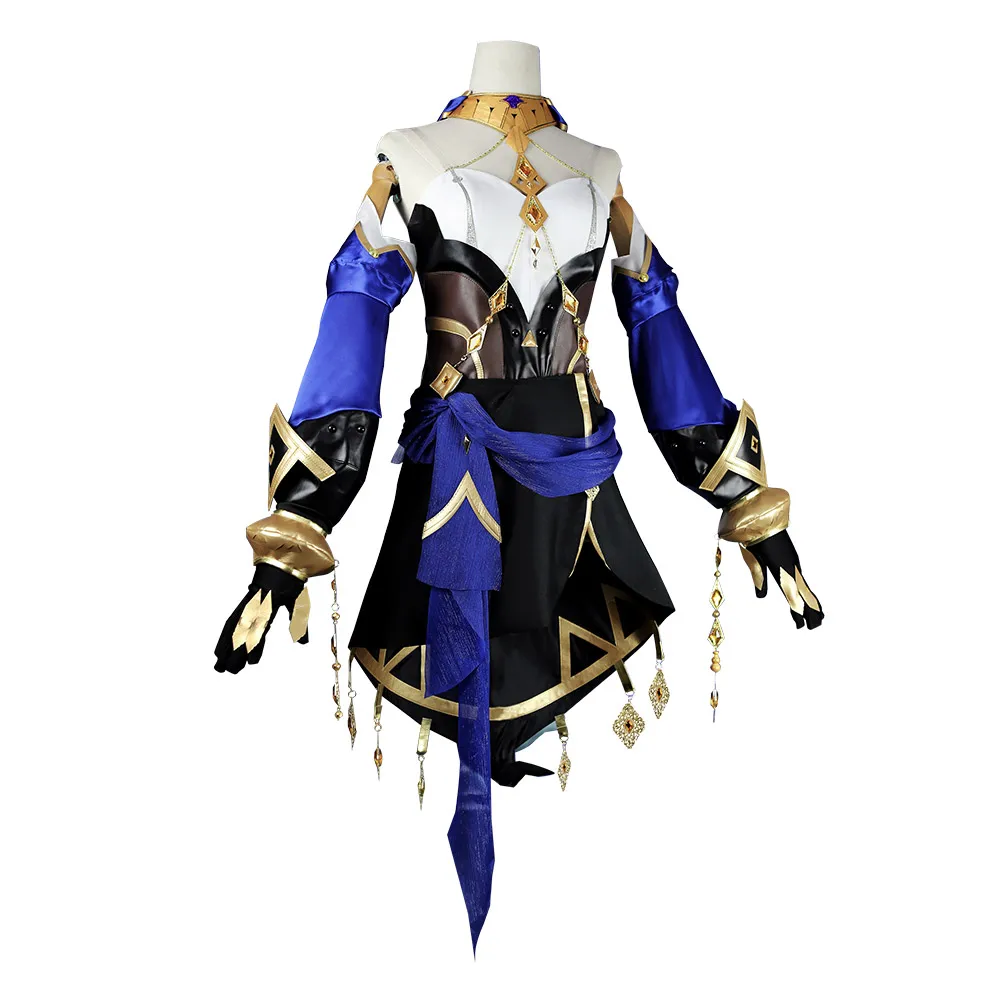 

Genshin Impact Layla Cosplay Costume Dress Outfit Halloween Carnival Suit