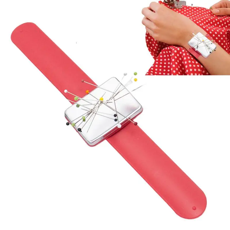 

Magnetic Pin Cushion Silicone Wrist Strap Needle Pad Safe Bracelet PinCushion Quilting Sewing Pins Storage Wristband Accessories