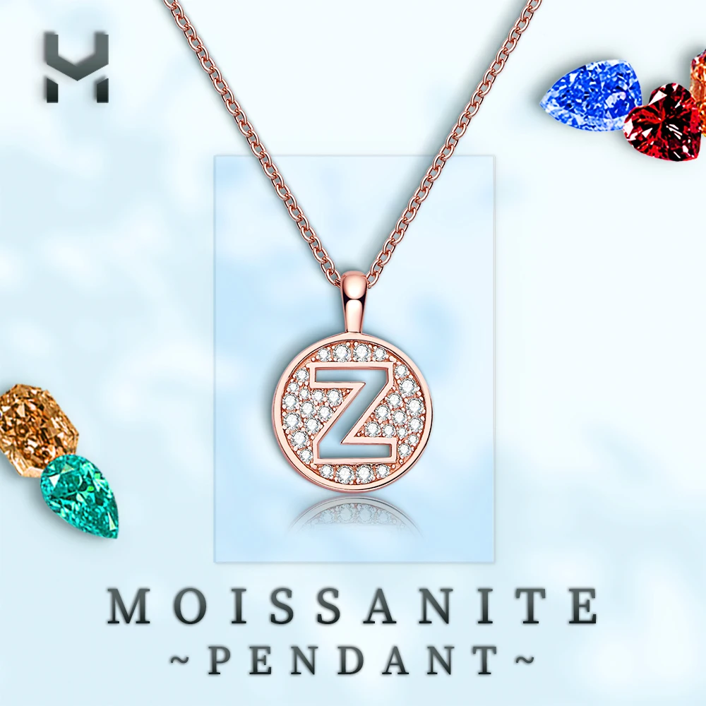Цепочка с буквами Z из серебра 925 пробы, 18 К